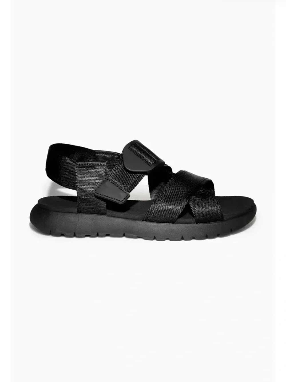Men's COS Black Multi-Strap Sandals. NEW.
